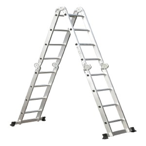 Escalera Andamio Equus De Aluminio Multifunción 4.7m H Y T Color Gris