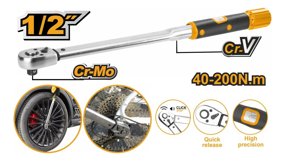 Torquimetro Digital Indust Torcometro Ingco Hptw200n1 - Tyt - Imagen 2
