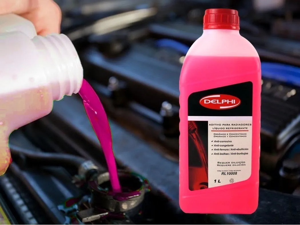 Agua Radiador Refrigerante Vehiculos Delphi 1l Puro Rojo - Imagen 2