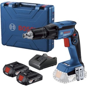 Atornillador Drywall 2 Bater Cargad Maletin Bosch Gtb 185-li Color Azul