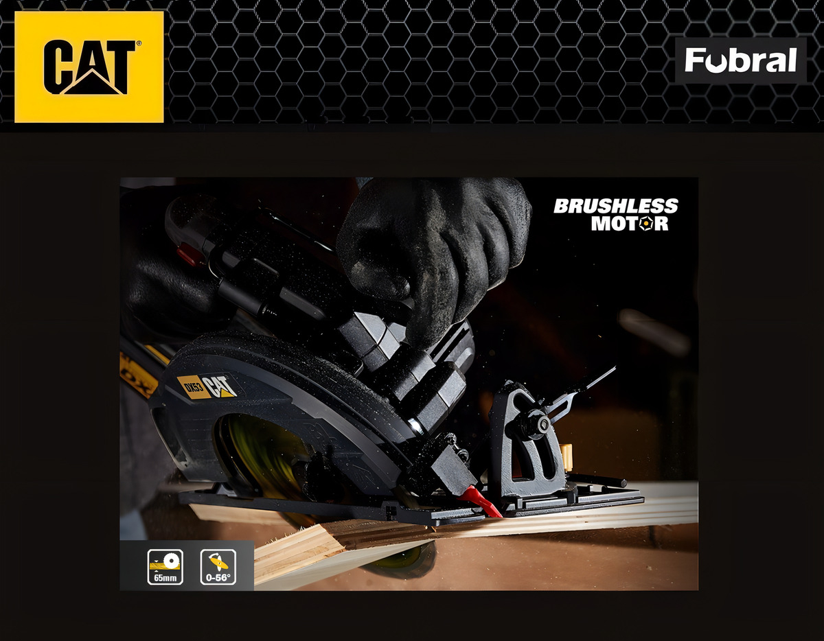 Sierra Circular Caterpillar 185mm Dx53 Sin Batería Color Negro - Imagen 3