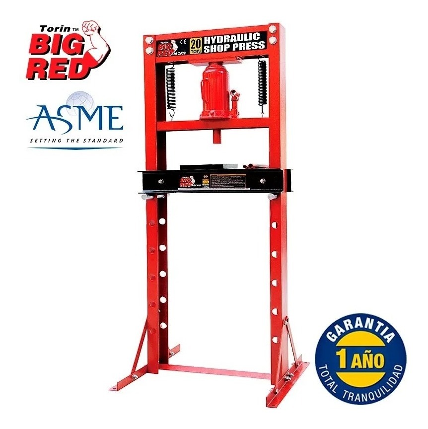 Prensa Hidraulica 20 Ton Rango De 0 A 610 Mm Con Gato - Tyt - Imagen 2
