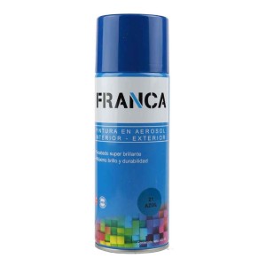 Esmalte En Aerosol 400ml Franca - Mate Brillante Y Satinados Color Azul