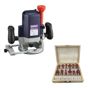 Router Fresadora Eléctrica 2100w + Juego De 12 Fresas 1 Año