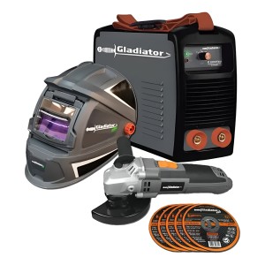 Soldadora 200amp + Amoladora + Máscara De Soldar Gladiator