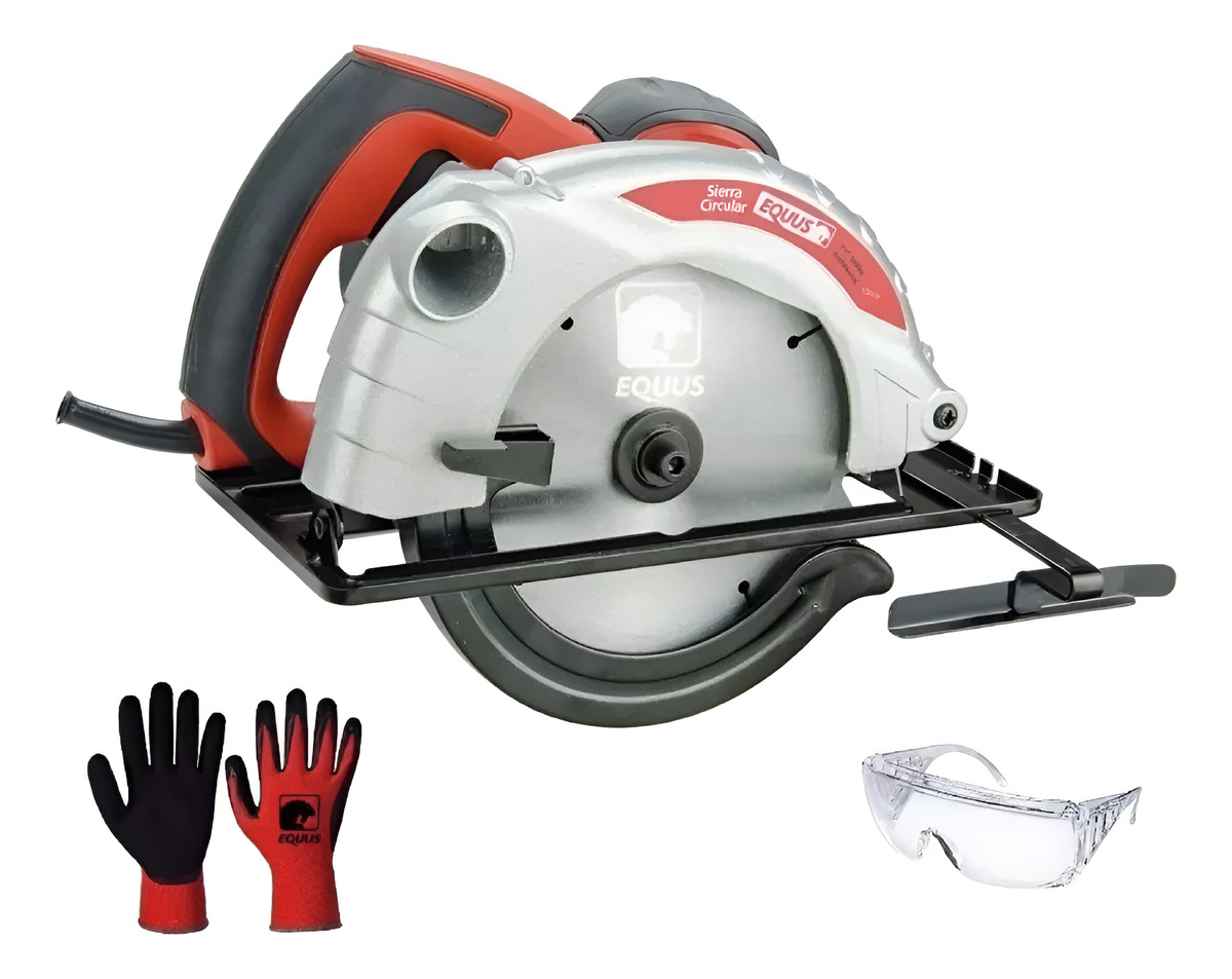 Sierra Circular Equus 7 1/4 1400w Profesional Con Disco + Lent