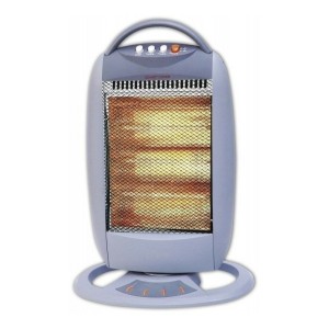 Estufa Halógena Rotel Hhg-02 1200w Oscilante 2 Niveles Calor Gris