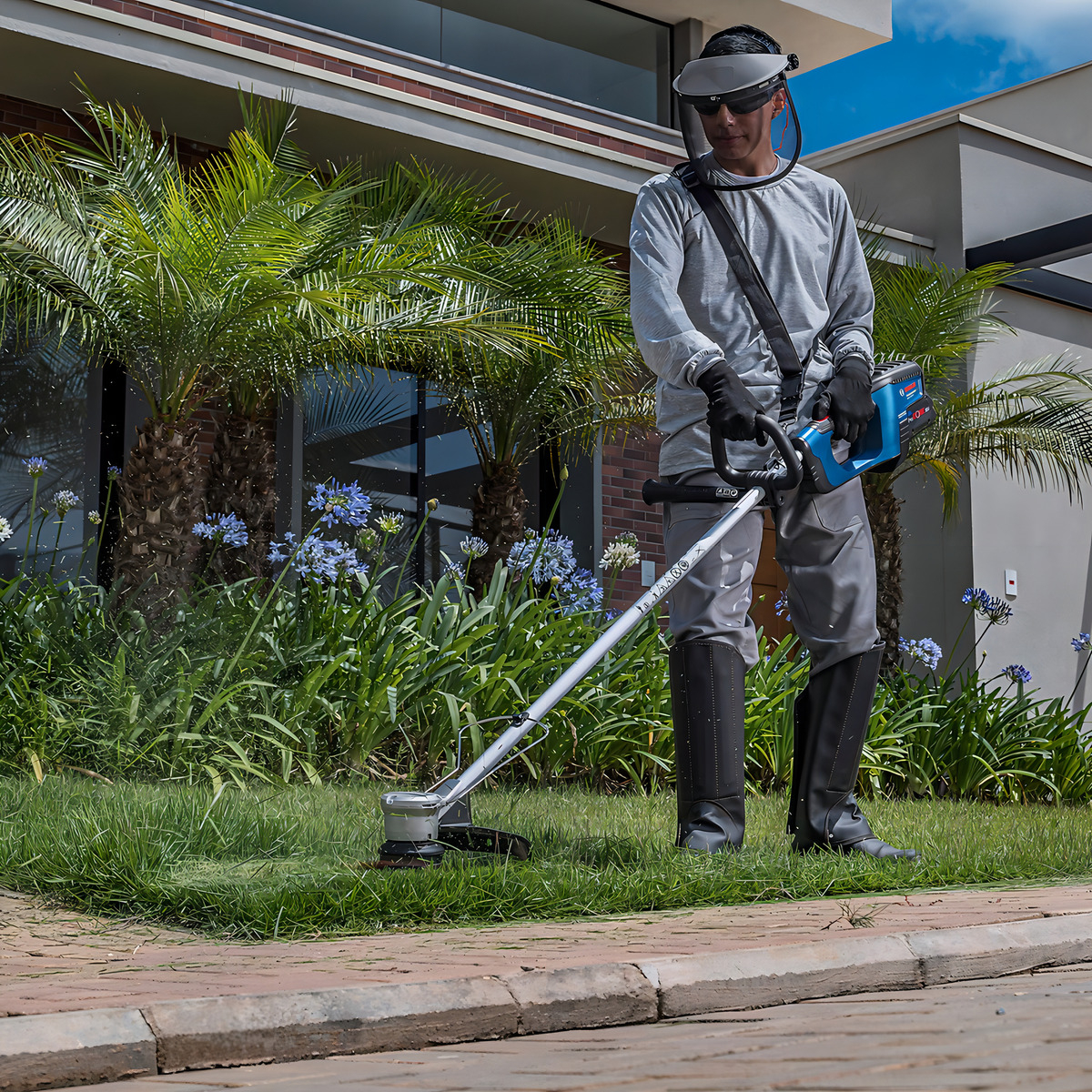 Cortadora Césped Inalámbrica Sin Batería Bosch Grt Azul - Imagen 7