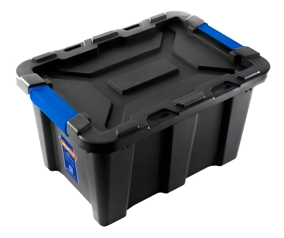 Caja Plastica Baul De Herramientas 40 Lts Wadfow Wtb3340 Color Negro