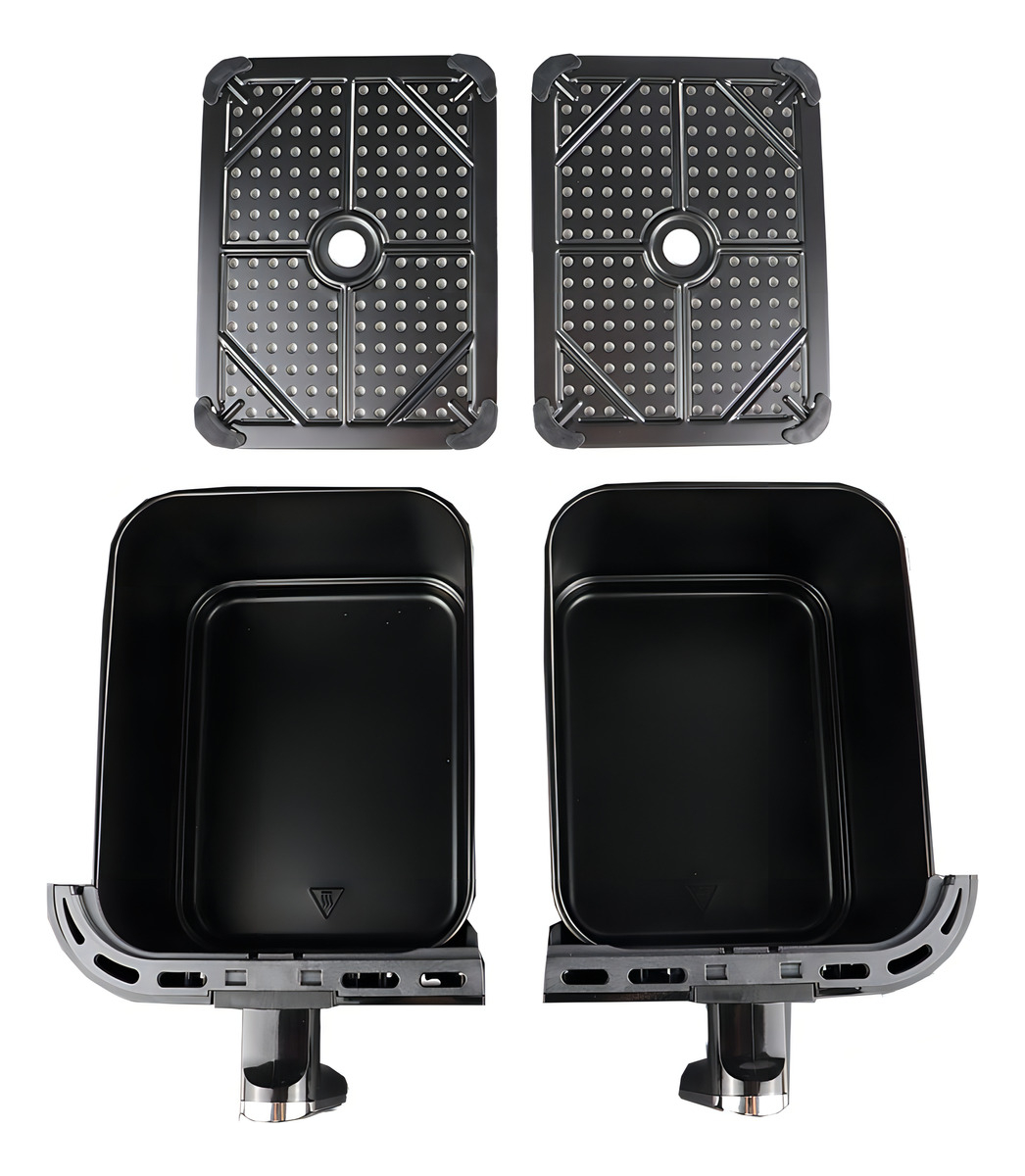 Freidora Sin Aceite Air Fryer Rotel Dual Canastos 4 + 4 Lt Color Negro - Imagen 4
