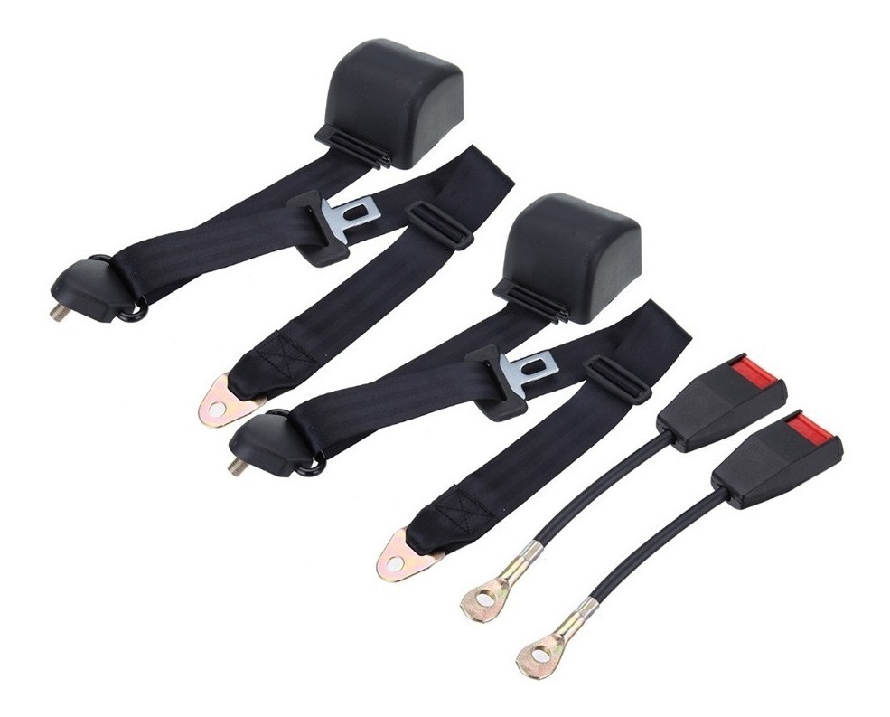 Juego X 2 Cinturon Seguridad 3 Puntas Retractil Homologado