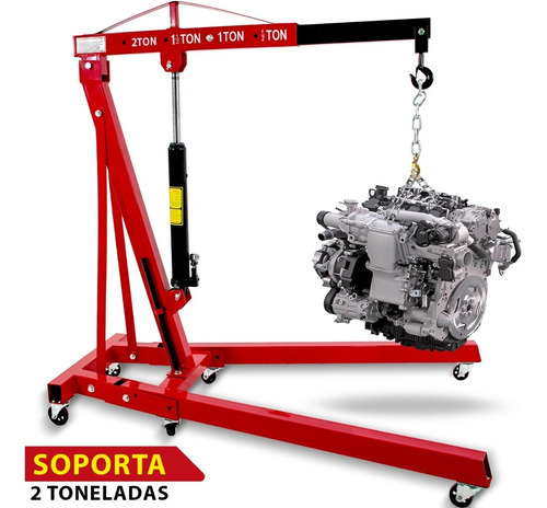 Pluma Hidraulica Plegable Motor 2 Ton Profesional Uso Rudo - Imagen 4