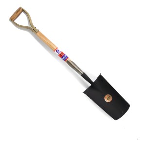 Pala De Punta Acero Forjado Gherardi Cabo Madera Corto Color Marrón Claro