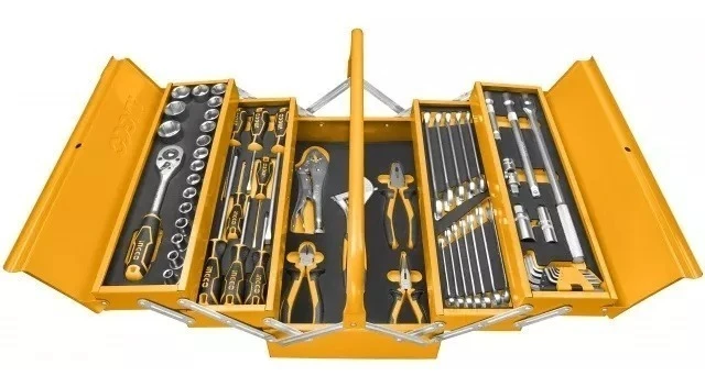 Caja De Herramientas 59 Herramientas + Valija Metalica Ingco - Imagen 2