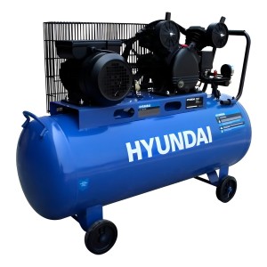 Compresor De Aire 200 Litros 2 Hp Hyac200c Hyundai G P Color Azul Frecuencia 50hz