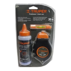 Chocla Truper Tiralíneas 30 Metros Pote Tiza Y Nivel Tl-50