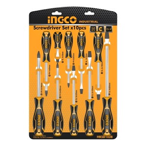 Juego Destornilladores 10 Pzas Ingco Hksd1028