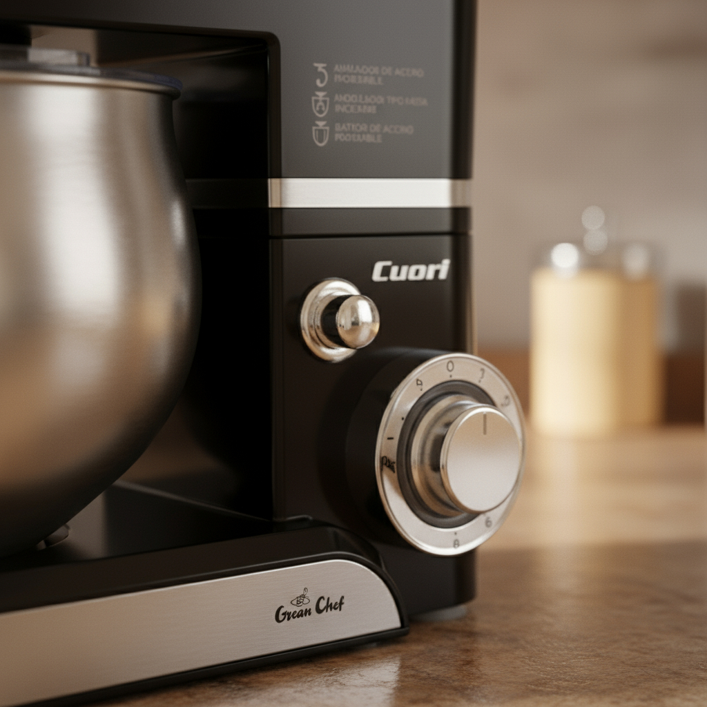 Batidora Planetaria Cuori Gran Chef Color Negro 1200w De Potencia Frecuencia 50 Hz X 60 Hz - Imagen 4