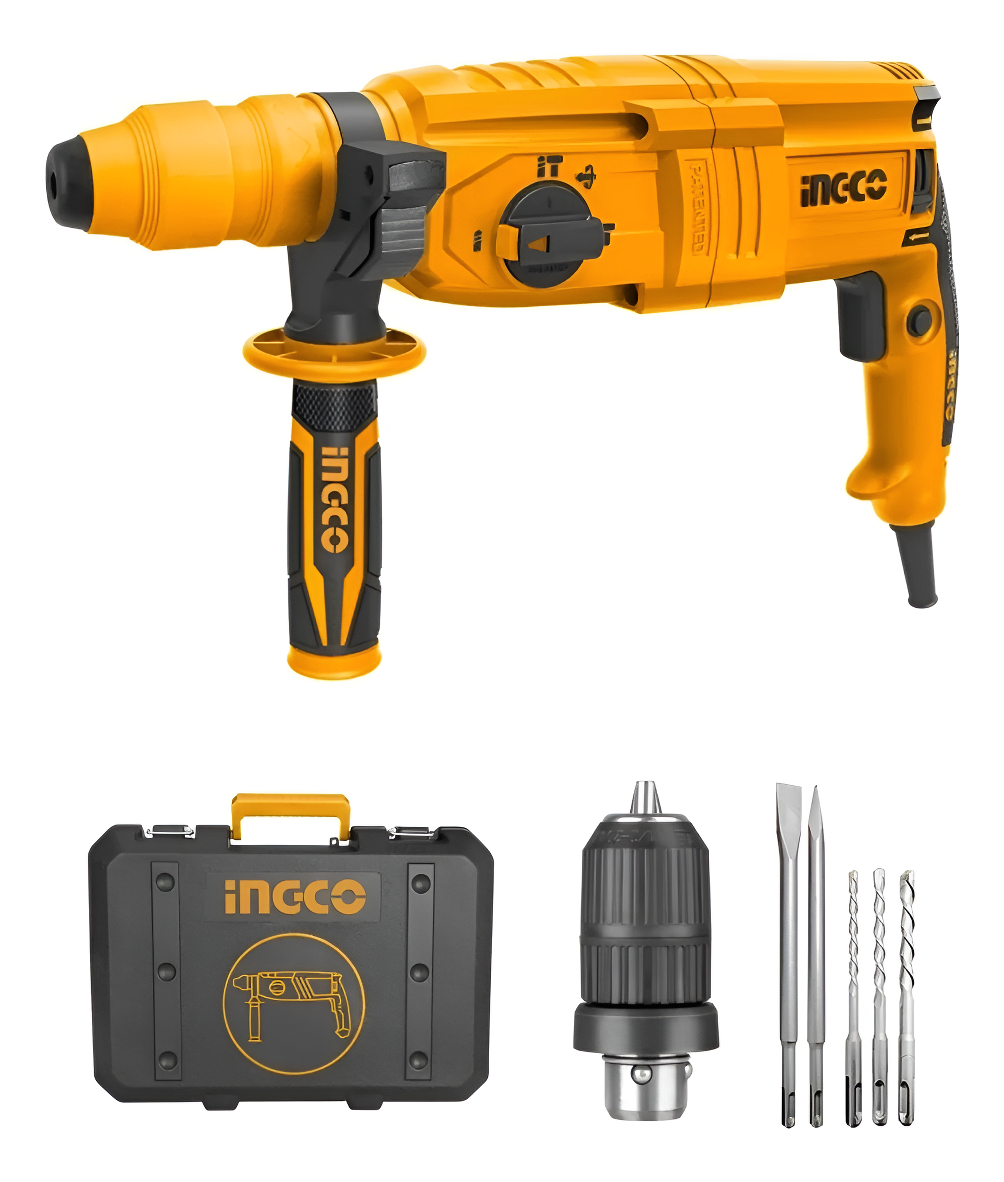Rotomartillo Ingco Rgh9018 800w 0-1200rpm 2.5 Joule + Regalo
