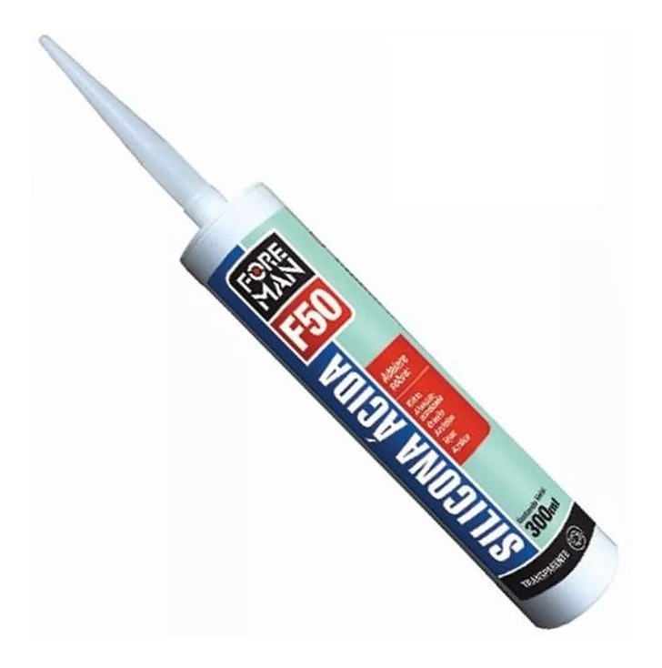Silicona Ácida Transparente F50 300ml Foreman - Tyt