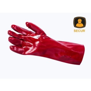 Guante Pvc Rojo - 45 Cms - Tyt