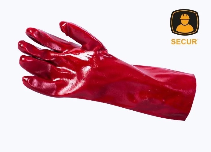 Guante Pvc Rojo - 45 Cms - Tyt