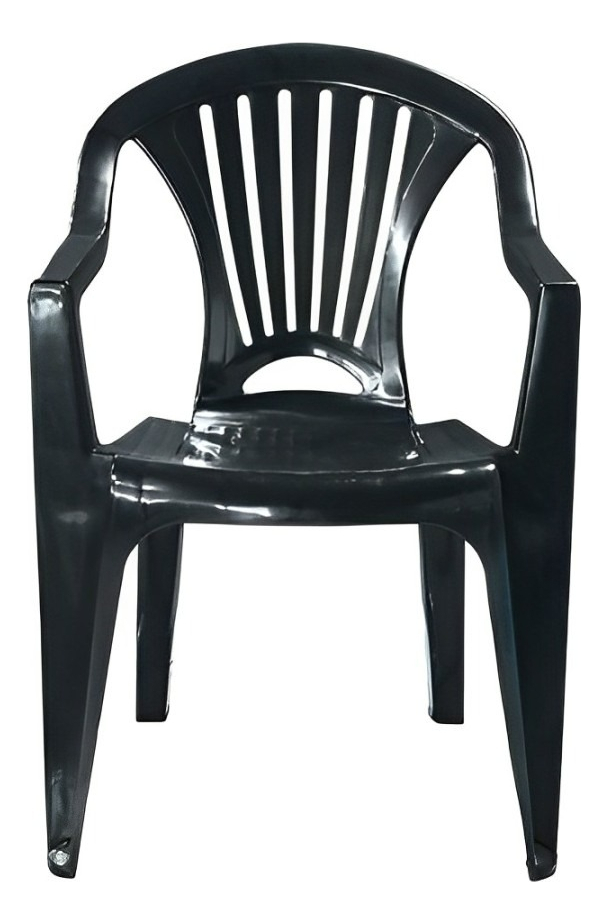 Silla Plástico Negro Resistente 150kg Uv Apilable Jardín Arqplast - Imagen 4