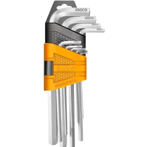 Juego 9 Llaves Allen Cromo Vanadio 1.5 A 10mm Ingco Hhk11091