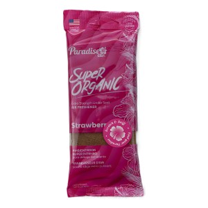 Perfumador Auto Y Ambientes Bloque Paradise Air Hecho En Usa Color Rosa Fragancia Frutilla