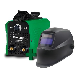 Soldadora Inverter 200 Amp + Mascara Automatica Montana Color Verde