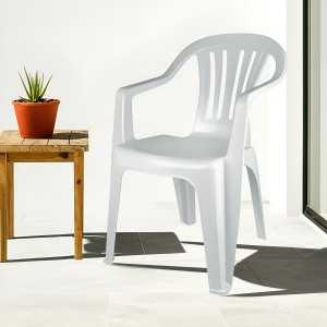 Silla De Plástico Blanca Bela Vista 182kg 15151101 Mor