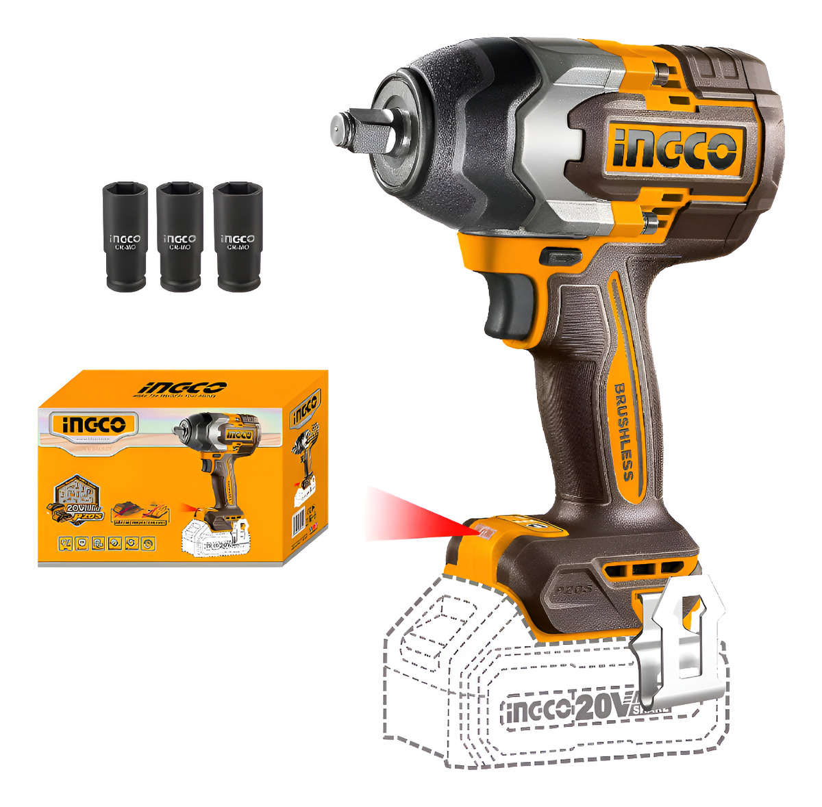 Llave Impacto 850nm Ingco Ciwli20851 - Tyt