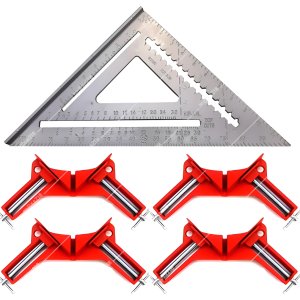 Escuadra Metal 12 Pulgadas Y Prensa Escuadra 4 Unidades.
