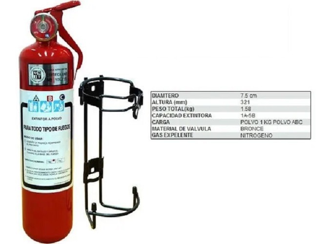 Kit De Seguridad Emergencia Auxilio Vial Extintor 2 Kilos - Imagen 4