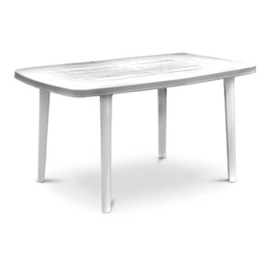 Mesa Plastica Pvc Jardin 140x80x75 Negro Familiar Ref