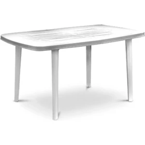 Mesa Plastica Pvc Jardin 140x80x75 Con Detalles Rajada