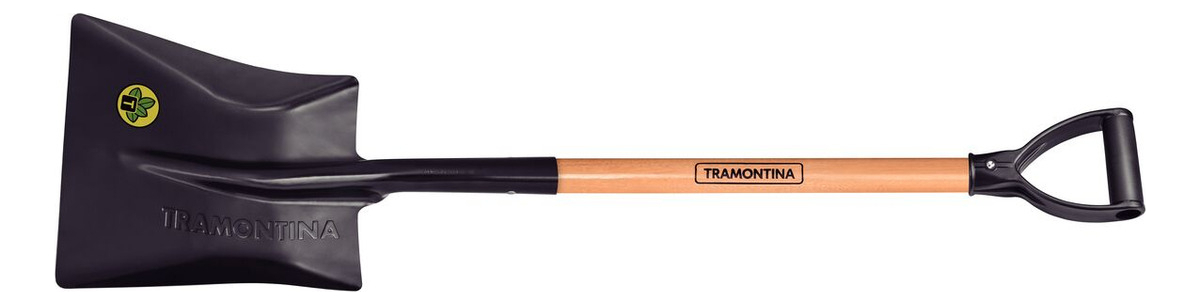 Tramontina (77417/424) Pala Cuadrada C/mango De Madera 71 Cm Negro
