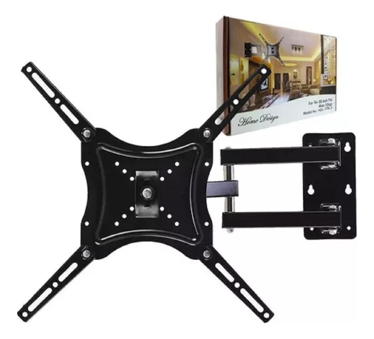Soporte TV Monitor HDL117B2 Pared Brazo Móvil 14 A 55 Pulgadas Negro