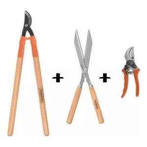 Kit Jardin Tramontina Tijera Mango Grande. Mediano Y Chico