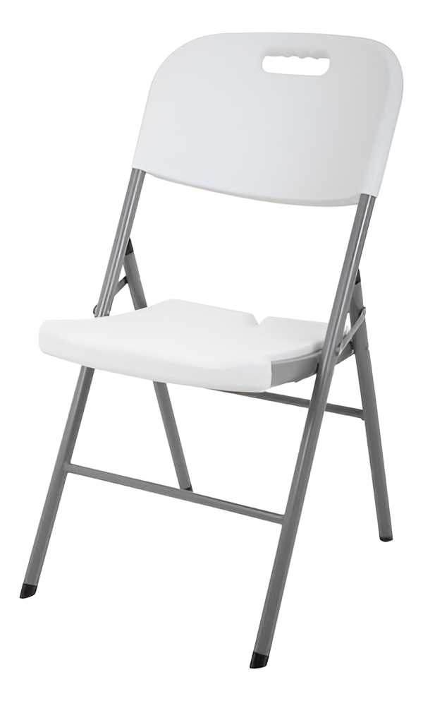 Silla Plegable De Plástico Y Acero Para Jardín Camping LG Color Blanco Blanco - Imagen 3