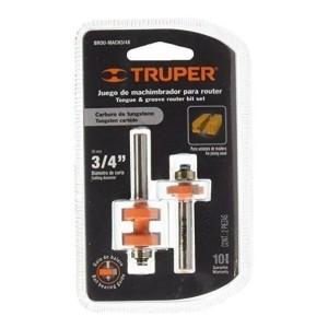 Juego De Fresas Para Machimbre Truper 1/4 Vastago Brou-mach
