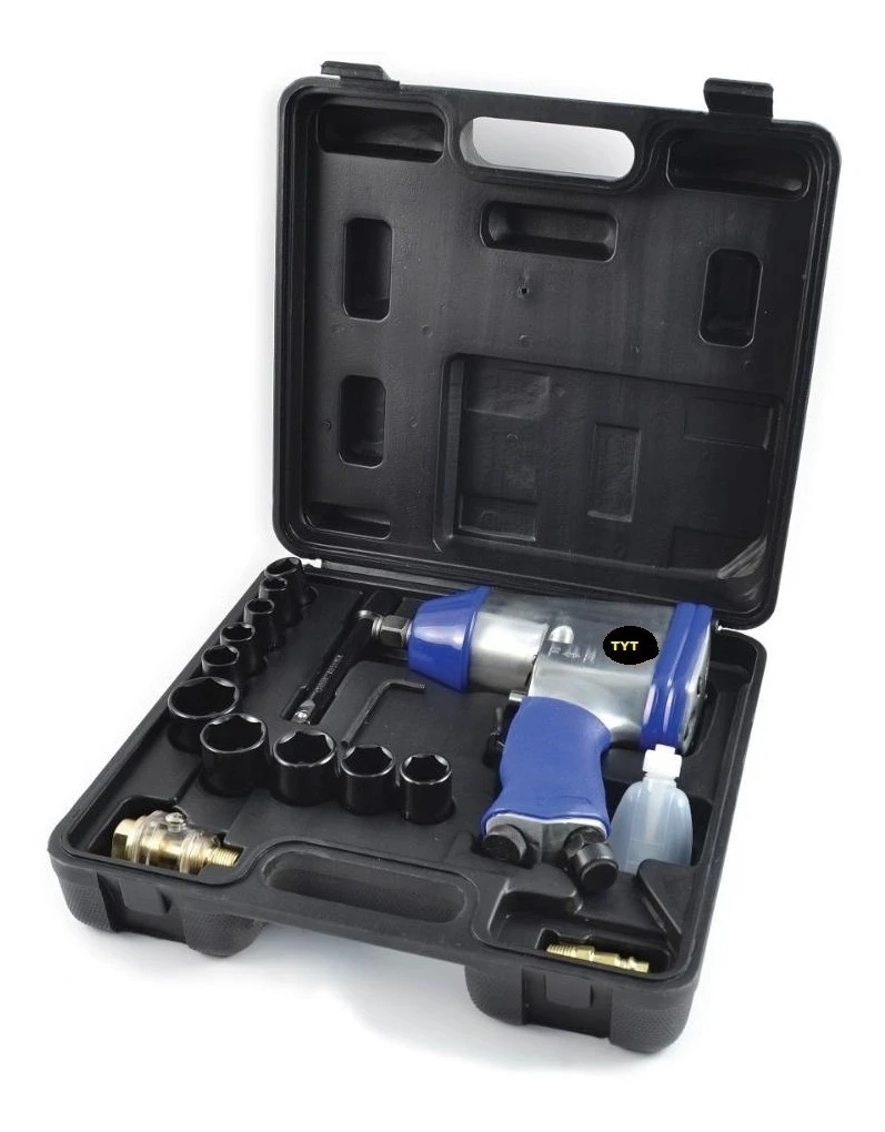 Atornillador Pistola Llave Impacto Neumatico 1/2 + 10 Dados - Imagen 2