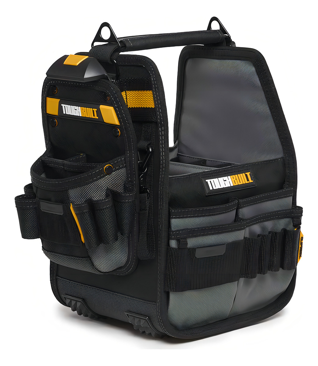 Cartuchera Tote 8'' C/bolso Abierto Y Clip Toughbuilt 1808 Color Negro - Imagen 2