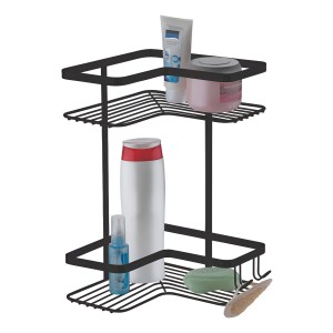 Estante Porta Shampoo Acero Negro Mate Planchuela Future