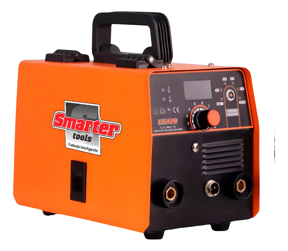 Soldadora Inverter Smarter Mig Flux Y Electrodo 100amp Fx120 Color Naranja Frecuencia 50-60