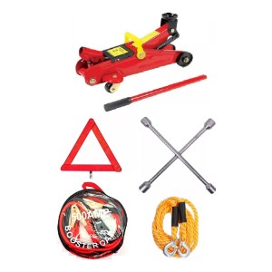 Kit Auto Gato 2 Ton + Llave Cruz + Chicote 400 + Baliza