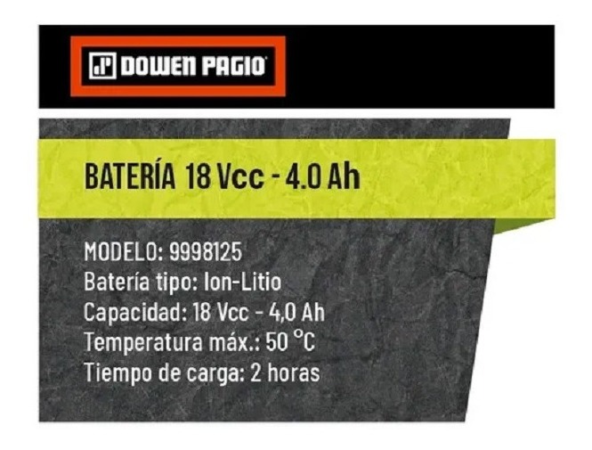 Bateria Flex One 4 Amper Dowen Pagio Para Todas Las Maquinas - Imagen 2