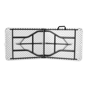 Mesa Plegable Empoli 1.8m Acero Plástico Blanco Rectangular Hdpe Interior Exterior