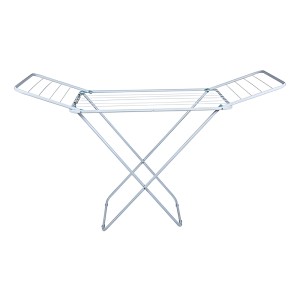 Tender Tendedero Para Ropa Pie Acero Plegable Con Alas Mor Blanco