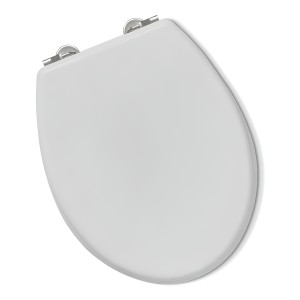 Tapa Inodoro Water Madera Laqueada Blanca Asiento Baño 25015